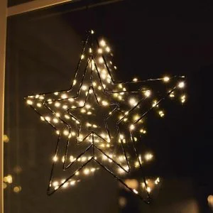 Decorazione natalizia a LED per finestre a forma di stella AZIONE 11 Stella di Natale a LED, decorazione per finestre
