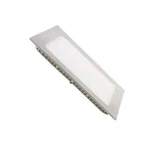 Silver rectangular 18W recessed LED panel 4000K