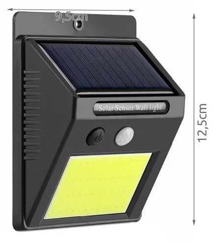 PIR Hareket Sensörlü 48 LED COB Güneş Enerjili Duvar Işığı 6 48 LED COB güneş enerjili duvar lambası, PIR sensörlü
