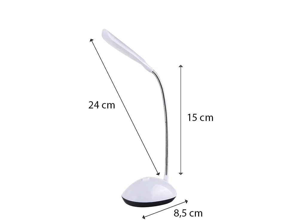 Battery-powered LED moving table lamp 12 Battery-powered, movable LED table lamp