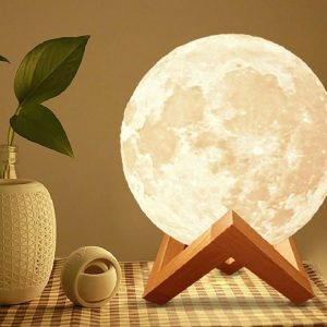 Akumulatorska LED 3D luna 11cm USB
