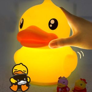LED RGB rechargeable soft children's light touch 1200mAh USB duck + remote