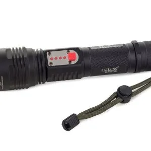 Aluminum rechargeable LED military flashlight
