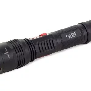 Aluminum rechargeable LED military flashlight USB