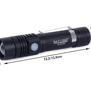 Alu akumulatorska LED CREE zoom ročna svetilka XM-L T6 400m