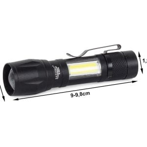 Alu baterijska LED CREE zoom ročna svetilka XP-E COB 300m