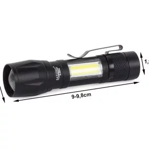 Aluminum LED hand torch with magnification