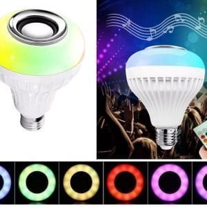 RGB LED žarnica 7W in bluetooth zvočnik + daljinski upravljalnik
