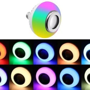 RGB LED žarnica 7W in bluetooth zvočnik + daljinski upravljalnik