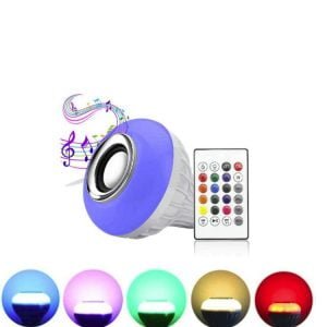 RGB LED žarnica 7W in bluetooth zvočnik + daljinski upravljalnik