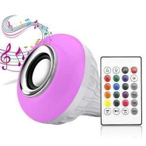 RGB LED žarnica 7W in bluetooth zvočnik + daljinski upravljalnik