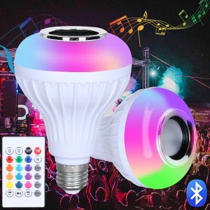 RGB LED žarnica 7W in bluetooth zvočnik + daljinski upravljalnik