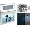 Stainless steel solar house number 20cm