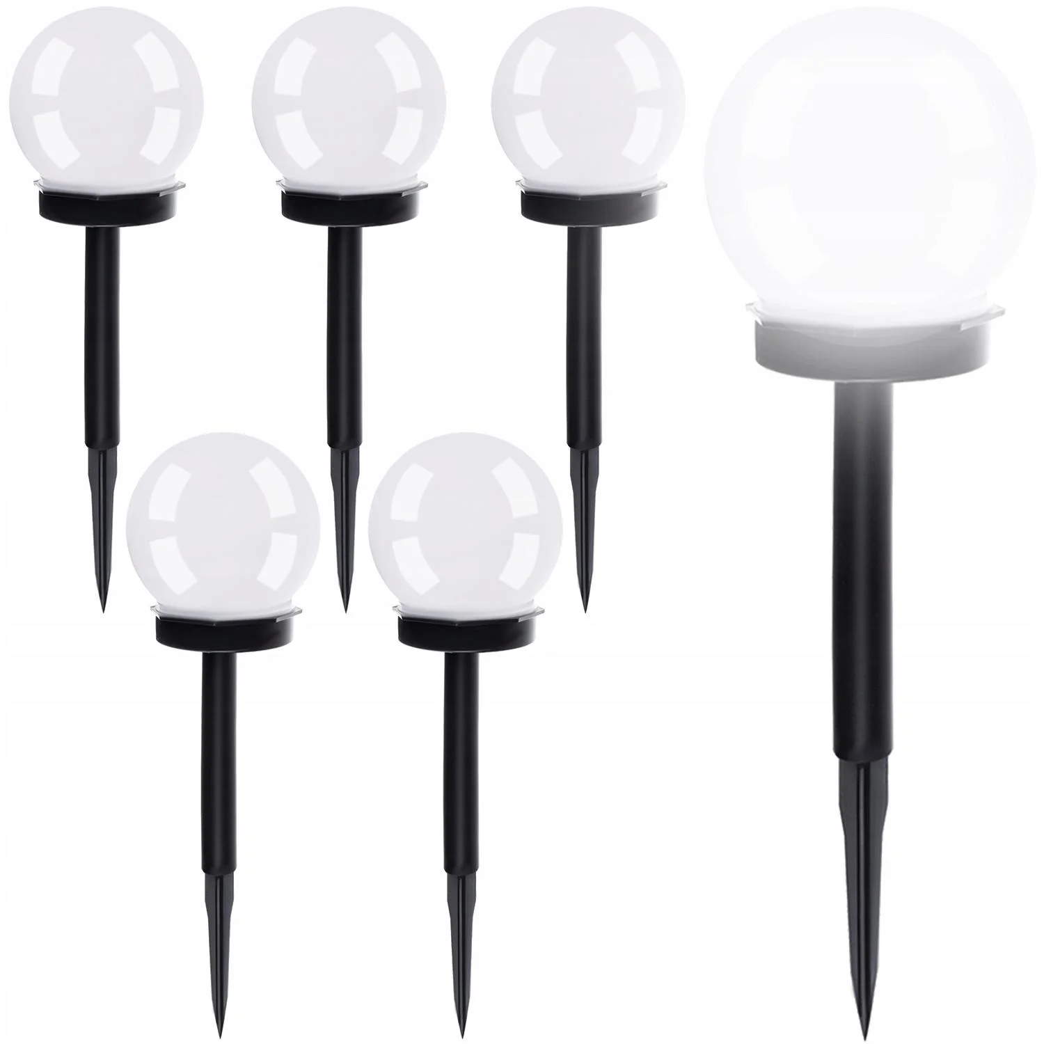 Set of 6x outdoor solar garden lamp ball 3 Set of 6 outdoor solar garden lamp balls
