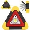 Rechargeable solar LED warning triangle and USB power bank