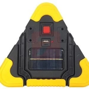 Rechargeable solar LED warning triangle and USB power bank
