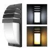 [ "Black outdoor wall lamp E27 IP54 for LED bulbs, modern and elegant." ]