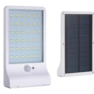 Solarna ulična 36 LED cestna svetilka s PIR sezorjem gibanja 6500K bela