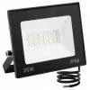 LED 20W reflector black flat 6500K IP66