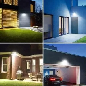 LED 10W reflector black flat 6500K IP66