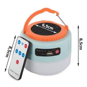 2v1 turistična aku. LED solarna potovalna luč za kampiranje z USB + daljinec 21 2v1 turistična aku. LED solarna potovalna luč za kampiranje z USB + daljinec