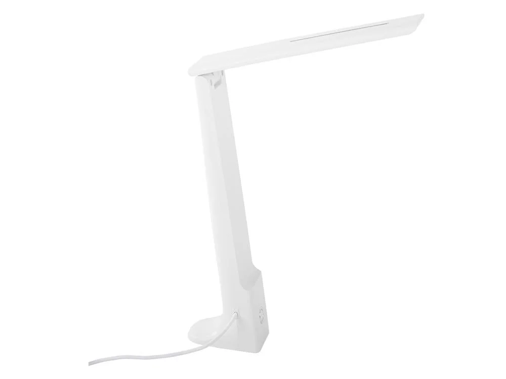 { "alt_text": "Adjustable 25 LED desk lamp with USB port" }