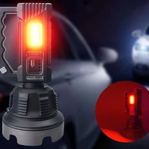 Aku. rechargeable 100W LED CREE XHP50 COB reflector flashlight USB powerbank + tripod