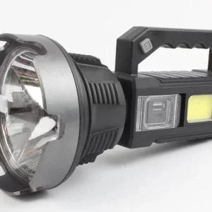 Aku. rechargeable 100W LED CREE XHP50 COB reflector flashlight USB powerbank + tripod