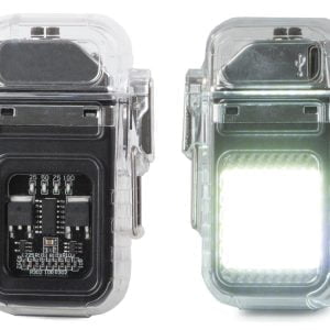 2v1 aku. plazma vžigalnik z COB LED svetilko USB 7,5cm