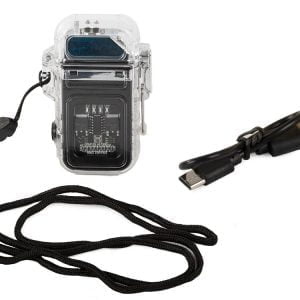 2v1 aku. plazma vžigalnik z COB LED svetilko USB 7,5cm