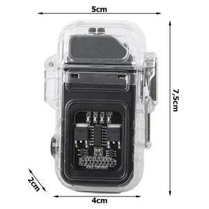 2in1 battery plasma lighter with COB LED USB flashlight