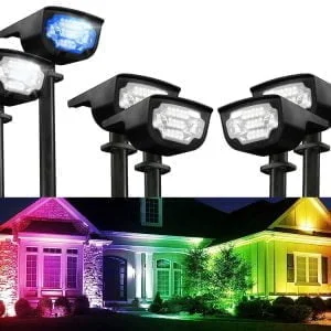 Solar decorative reflector floor or wall LED RGBW lamp IP65 15 Solar decorative reflector floor or wall LED RGBW lamp IP65