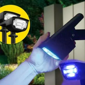Solar decorative reflector floor or wall LED RGBW lamp IP65 17 Solar decorative reflector floor or wall LED RGBW lamp IP65