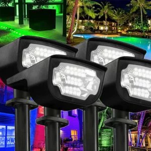 Solar decorative reflector floor or wall LED RGBW lamp IP65 19 Solar decorative reflector floor or wall LED RGBW lamp IP65