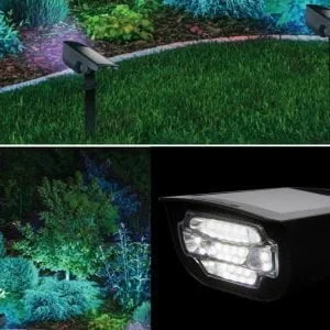 Solar decorative reflector floor or wall LED RGBW lamp IP65 22 Solar decorative reflector floor or wall LED RGBW lamp IP65