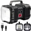 [ "Battery-powered rectangular LED hand lamp with USB powerbank 10Ah for charging" ]