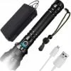 [ "Alu. rechargeable waterproof LED P70 hand torch USB, 13600mAh, 4500lm" ]