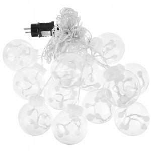 Novoletne lučke svetlobna zavesa 108 LED RGB 8 funkcij USB kroglice 21 Novoletna svetlobna zavesa 108 LED RGB kroglice USB