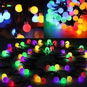 LED RGB 40 outdoor solar decorative garland 690cm 8 functions 23 LED RGB 40 outdoor solar decorative garland 690cm 8 functions
