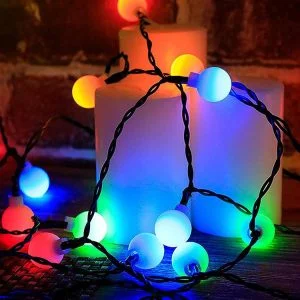 LED RGB 40 outdoor solar decorative garland 690cm 8 functions 27 LED RGB 40 outdoor solar decorative garland 690cm 8 functions