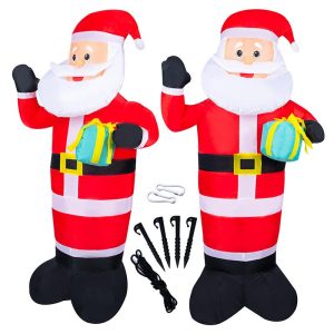 a large inflatable santa claus