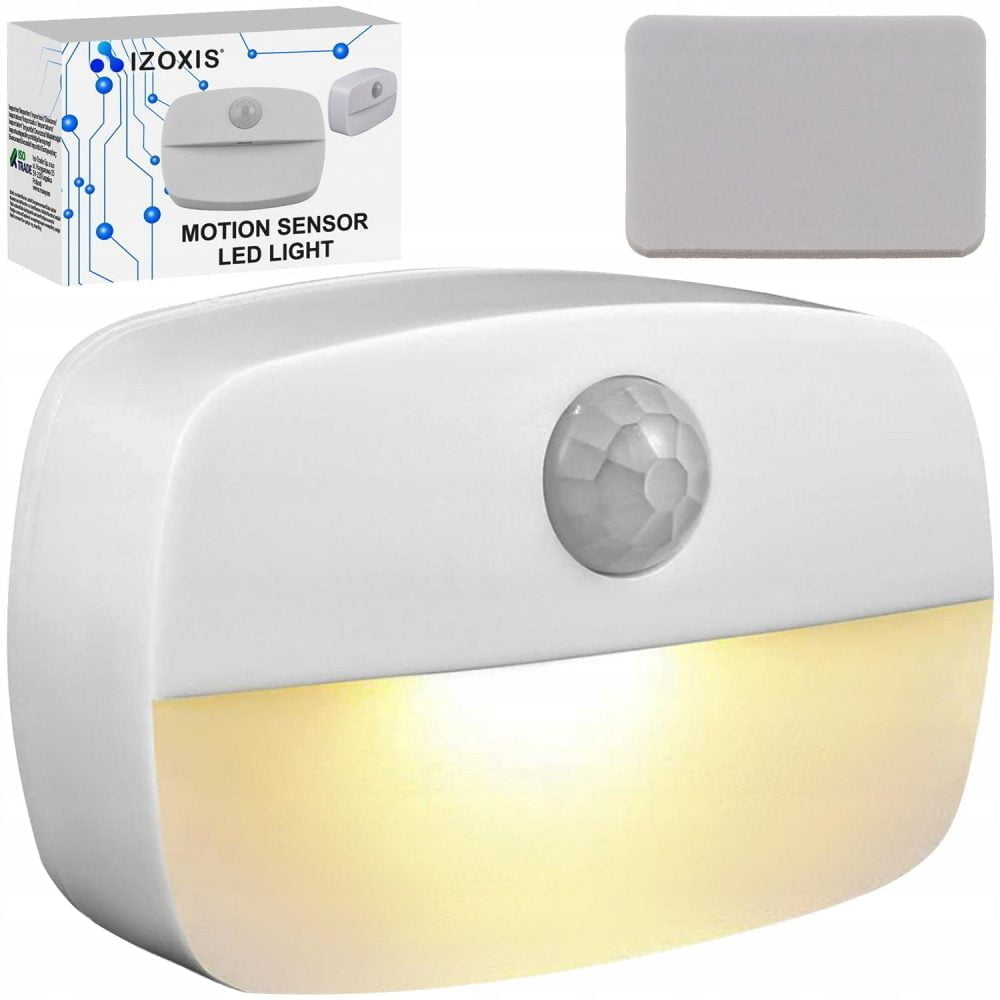 a white and gold motion sensor