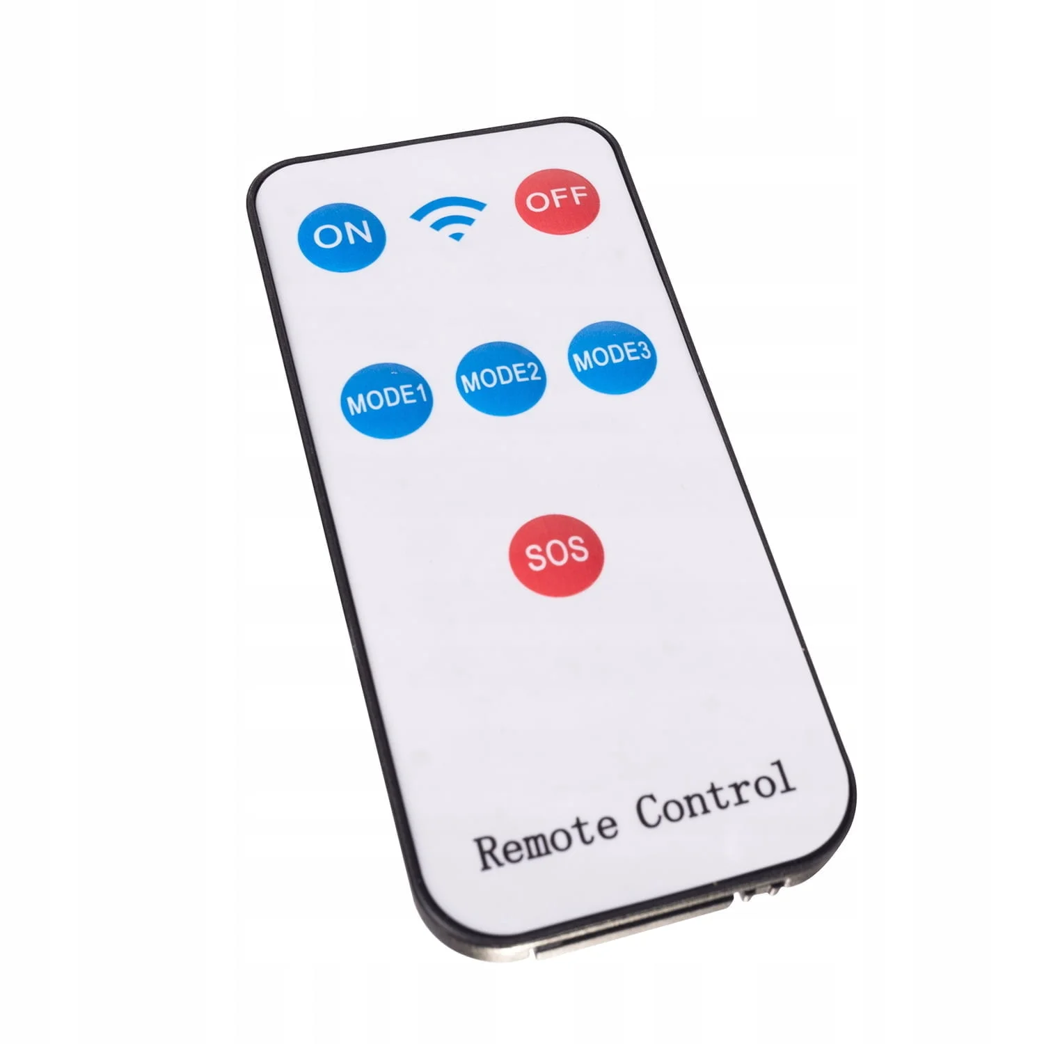 a remote control with buttons and a white background