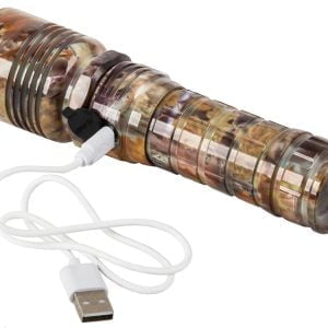 a flashlight with a usb cable