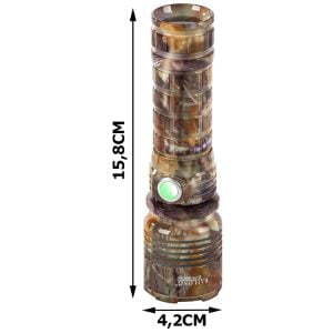 a small flashlight with size and measurements
