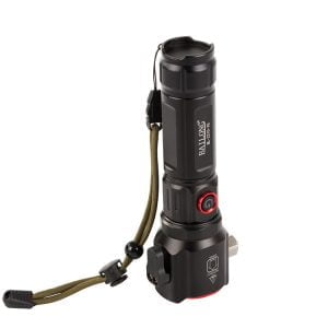 3v1 taktična aku. LED alu. ročna svetilka ZOOM kladivo + powerbank