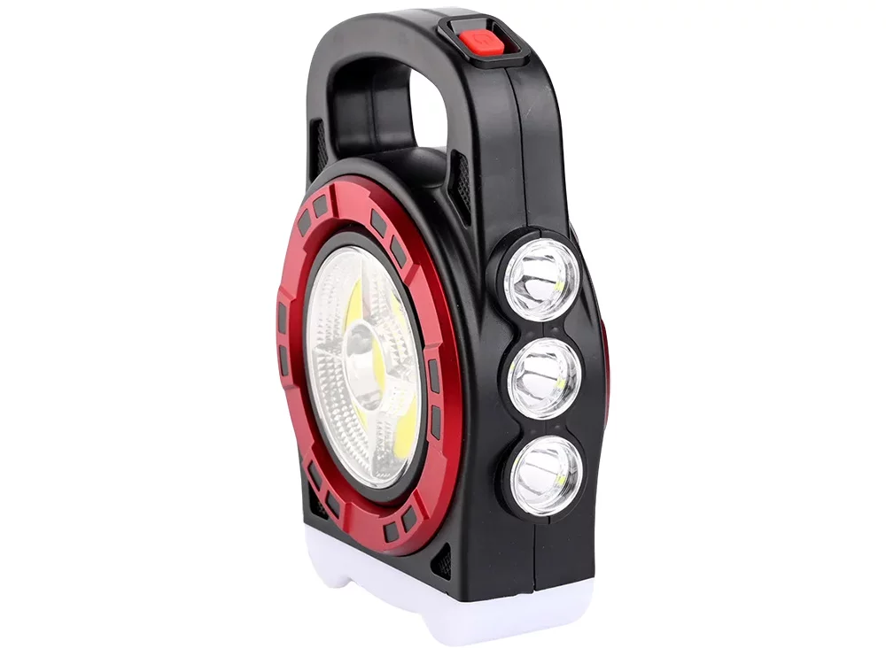 3-v-1 solarna LED COB ročna svetilka s powerbankom