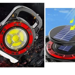 3in1 solar LED COB flashlight and USB power bank