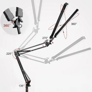 USB 80 LED gibljiva namizna svetilka na podstavku