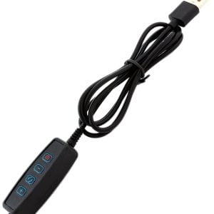 USB 20 LED gibljiva namizna svetilka črna 63cm črna